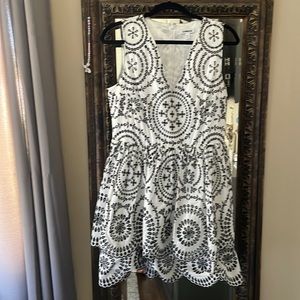 Beautiful Eyelet Embroidered Tiered Flare Dress 👗